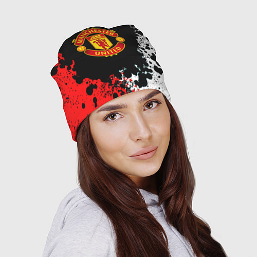 Шапка Манчестер Юнайтед краски абстрактные / 3D-принт – фото 2