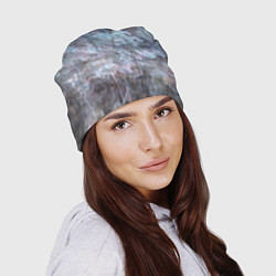 Шапка Абстракция - gray-blue hurricane, цвет: 3D-принт — фото 2