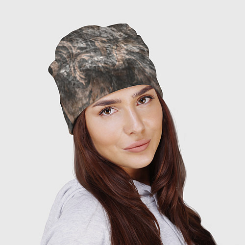 Шапка Абстракция - brown darkness / 3D-принт – фото 2