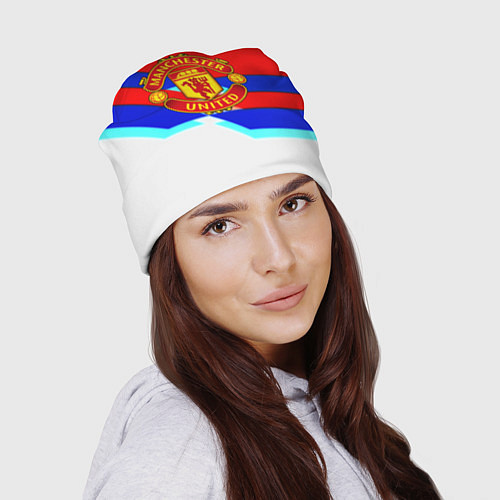 Шапка Манчестер Юнайтед полосы геометрия / 3D-принт – фото 2
