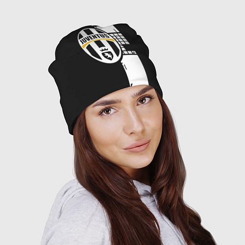 Шапка Ювентус геометрия белая / 3D-принт – фото 2