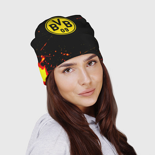 Шапка Боруссиа огненные краски текстура / 3D-принт – фото 2
