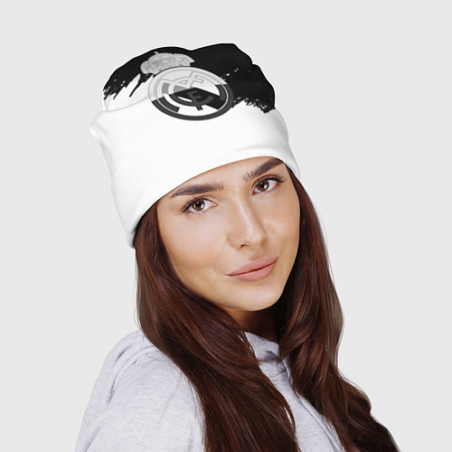 Шапка Реал Мадрид краски белые штрихи / 3D-принт – фото 2