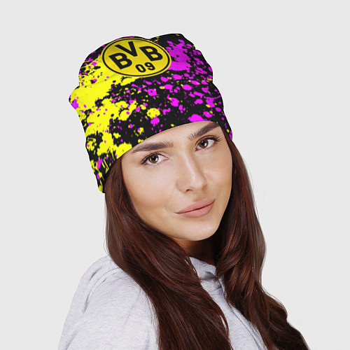 Шапка Borussia абстрактные краски текстура / 3D-принт – фото 2