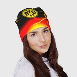 Шапка Borussia шторм молнии, цвет: 3D-принт — фото 2