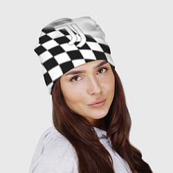 Шапка Ювентус клетка краски, цвет: 3D-принт — фото 2