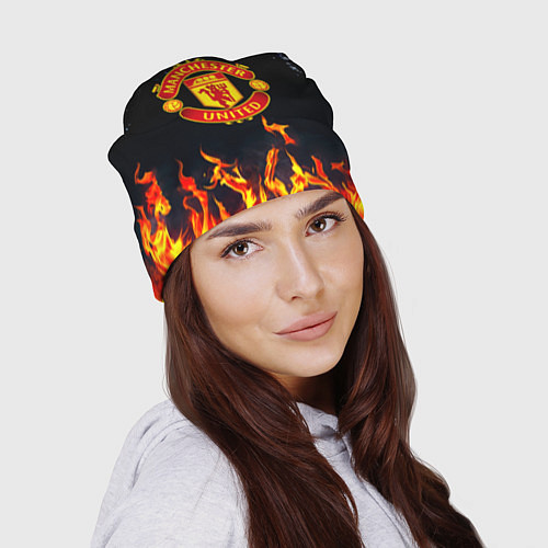 Шапка Манчестер Юнайтед лёд и огонь / 3D-принт – фото 2