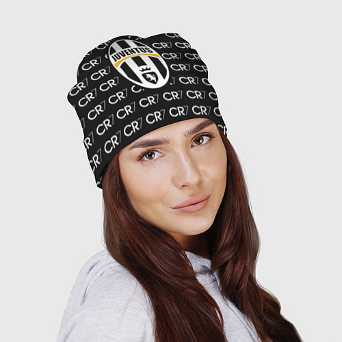Шапка Juventus sport pattern / 3D-принт – фото 2