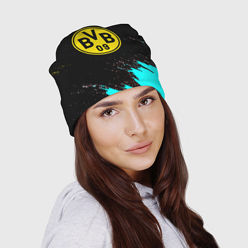 Шапка Borussia краски штрихи / 3D-принт – фото 2