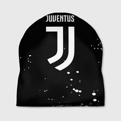Шапка Ювентус белые брызги красок, цвет: 3D-принт