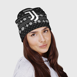 Шапка Ювентус новый год текстура, цвет: 3D-принт — фото 2