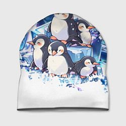 Шапка Пингвины и лёд, цвет: 3D-принт