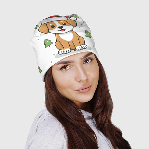Шапка Новогодняя собачка в шапочке / 3D-принт – фото 2