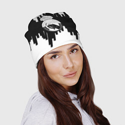 Шапка Реал Мадрид белая геометрия, цвет: 3D-принт — фото 2