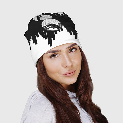 Шапка Реал Мадрид белая геометрия / 3D-принт – фото 2