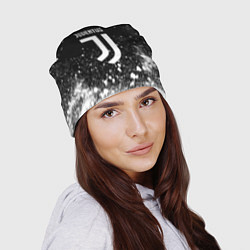 Шапка Ювентус всплеск белых красок, цвет: 3D-принт — фото 2