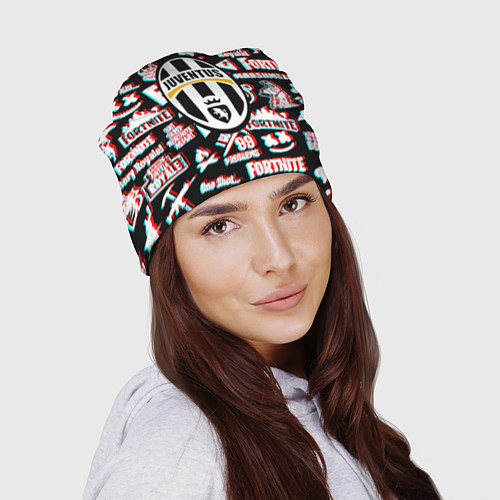 Шапка Ювентус x фортнайт глитч / 3D-принт – фото 2
