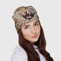 Шапка Взгляд леопарда, цвет: 3D-принт — фото 2