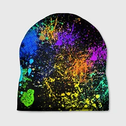 Шапка Брызги красок, цвет: 3D-принт