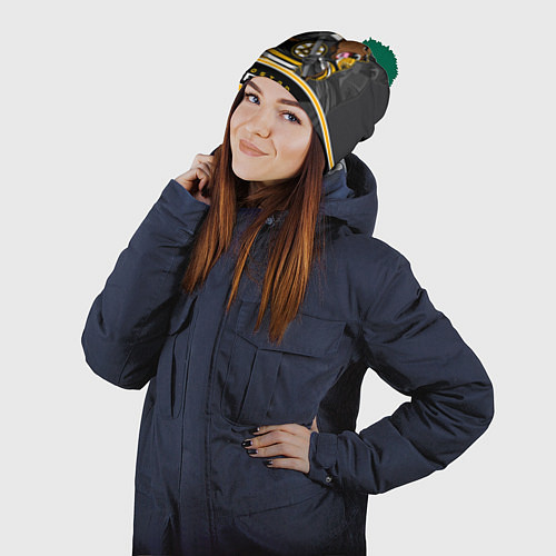 Шапка c помпоном Boston Bruins / 3D-Зеленый – фото 2