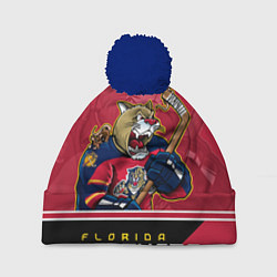 Шапка с помпоном Florida Panthers, цвет: 3D-тёмно-синий