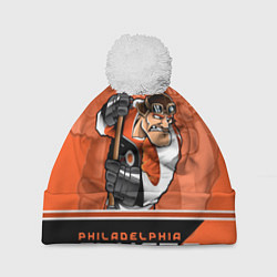 Шапка с помпоном Philadelphia Flyers, цвет: 3D-белый