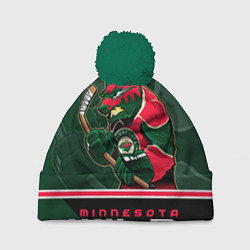 Шапка с помпоном Minnesota Wild, цвет: 3D-зеленый