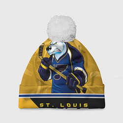 Шапка c помпоном St. Louis Blues