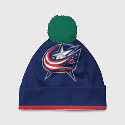 Шапка c помпоном Columbus Blue Jackets