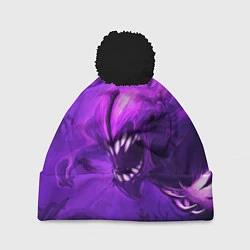 Шапка с помпоном Bane Purple, цвет: 3D-черный