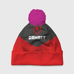 Шапка с помпоном Gambit Gaming Uniform, цвет: 3D-малиновый