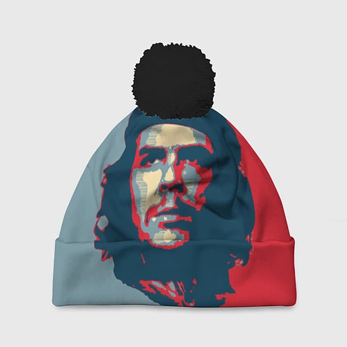 Шапка c помпоном Che Guevara / 3D-Черный – фото 1
