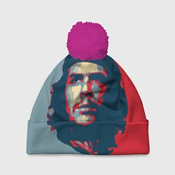 Шапка с помпоном Che Guevara, цвет: 3D-малиновый