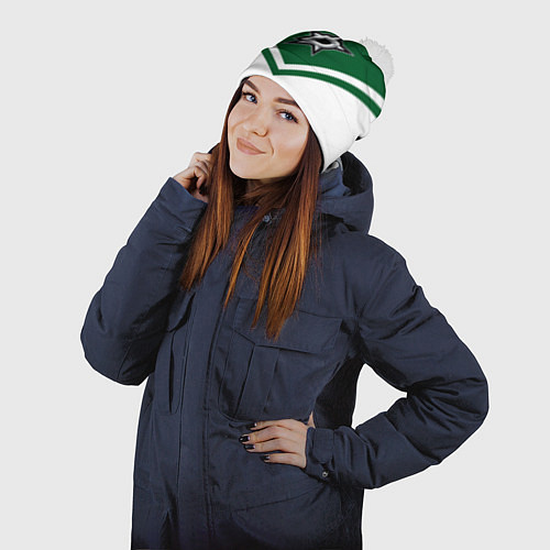 Шапка c помпоном NHL: Dallas Stars / 3D-Белый – фото 2