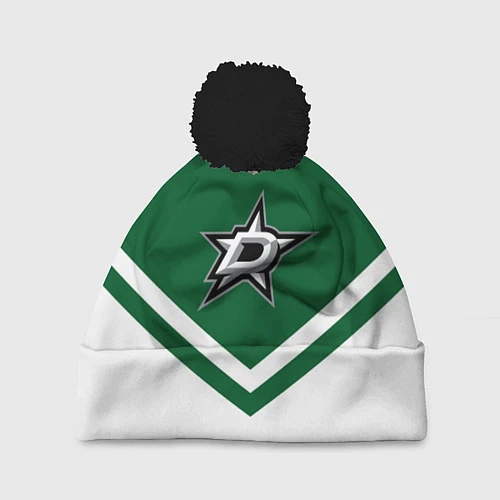 Шапка c помпоном NHL: Dallas Stars / 3D-Черный – фото 1