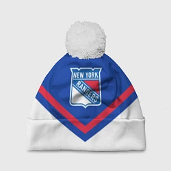 Шапка с помпоном NHL: New York Rangers, цвет: 3D-белый