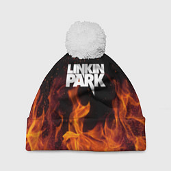 Шапка с помпоном Linkin Park: Hell Flame, цвет: 3D-белый