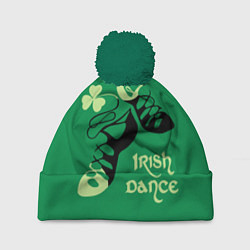Шапка с помпоном Ireland, Irish dance, цвет: 3D-зеленый