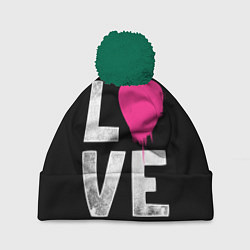 Шапка с помпоном Love Heart, цвет: 3D-зеленый