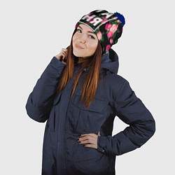 Шапка с помпоном Таня, цвет: 3D-тёмно-синий — фото 2
