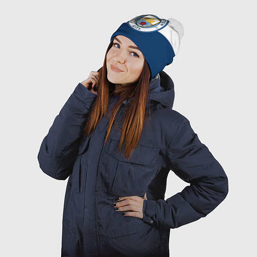 Шапка c помпоном FC Manchester City: Colors / 3D-Белый – фото 2