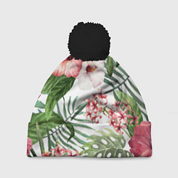 Шапка с помпоном Таинственный остров, цвет: 3D-черный