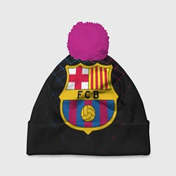 Шапка с помпоном FC Barcelona Lines, цвет: 3D-малиновый