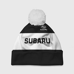 Шапка с помпоном Subaru: Black Sport, цвет: 3D-белый