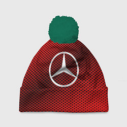 Шапка с помпоном Mercedes: Red Carbon, цвет: 3D-зеленый