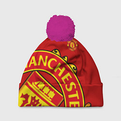 Шапка с помпоном FC Man United: Red Exclusive, цвет: 3D-малиновый