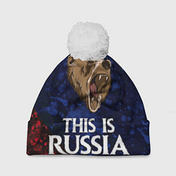 Шапка c помпоном Russia: Roaring Bear