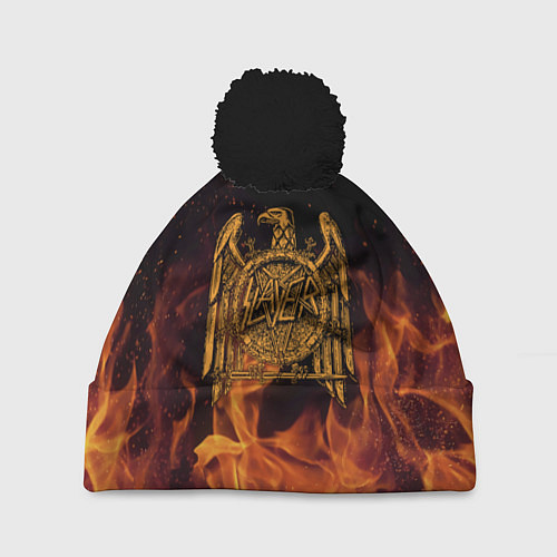 Шапка c помпоном Slayer: Fire Eagle / 3D-Черный – фото 1