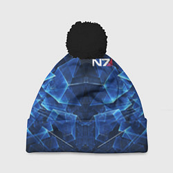 Шапка с помпоном Mass Effect: Blue Armor N7, цвет: 3D-черный