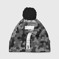 Шапка с помпоном Ronaldo 7: Camo Sport, цвет: 3D-черный